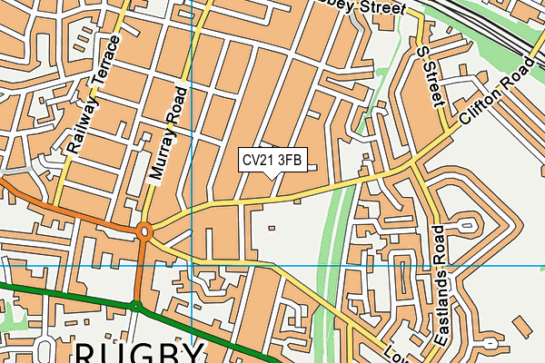 CV21 3FB map - OS VectorMap District (Ordnance Survey)