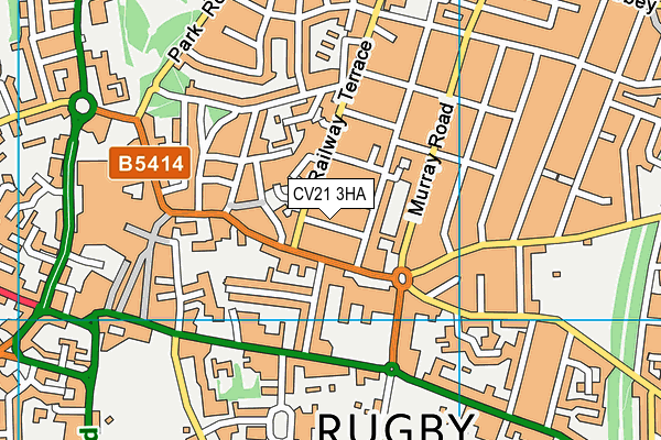 CV21 3HA map - OS VectorMap District (Ordnance Survey)