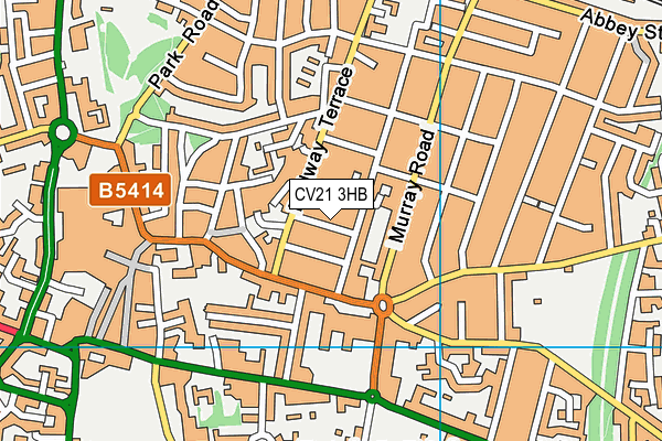 CV21 3HB map - OS VectorMap District (Ordnance Survey)