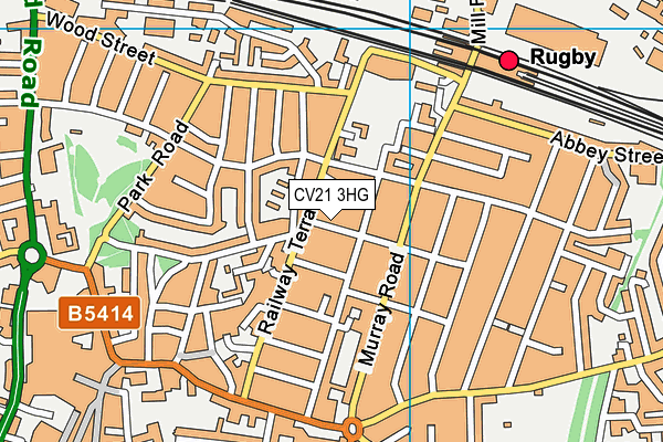 CV21 3HG map - OS VectorMap District (Ordnance Survey)