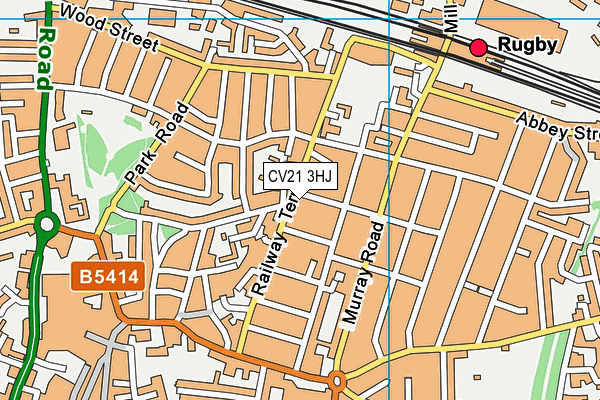 CV21 3HJ map - OS VectorMap District (Ordnance Survey)