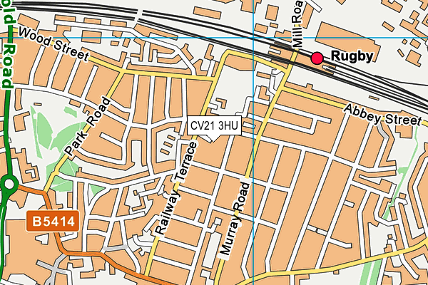 CV21 3HU map - OS VectorMap District (Ordnance Survey)