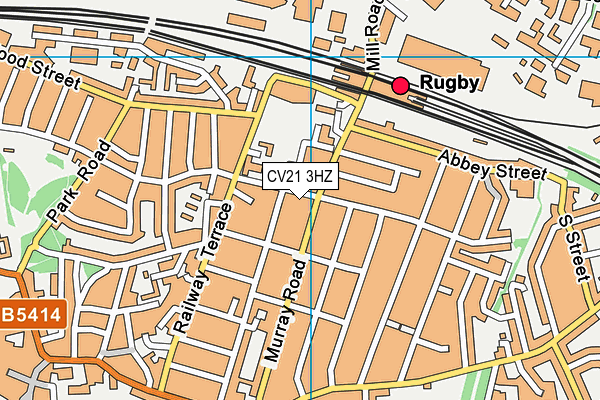 CV21 3HZ map - OS VectorMap District (Ordnance Survey)