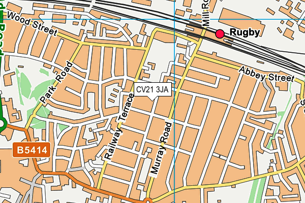 CV21 3JA map - OS VectorMap District (Ordnance Survey)