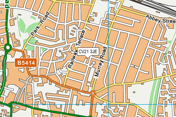CV21 3JE map - OS VectorMap District (Ordnance Survey)