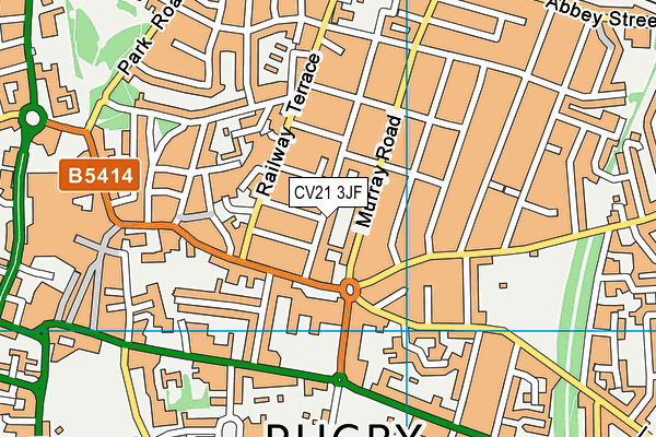 CV21 3JF map - OS VectorMap District (Ordnance Survey)