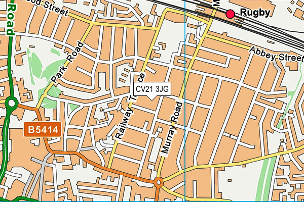 CV21 3JG map - OS VectorMap District (Ordnance Survey)