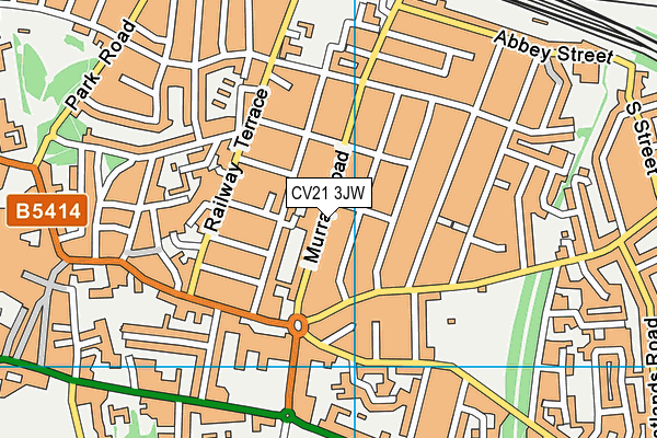 CV21 3JW map - OS VectorMap District (Ordnance Survey)