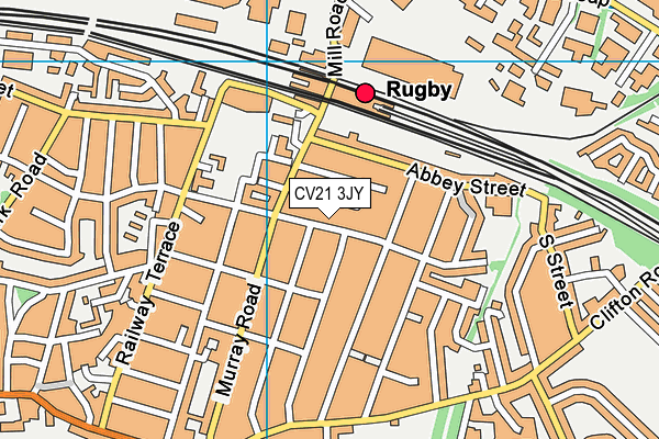 CV21 3JY map - OS VectorMap District (Ordnance Survey)