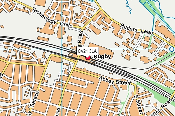 CV21 3LA map - OS VectorMap District (Ordnance Survey)