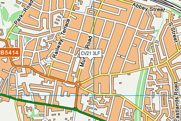 CV21 3LF map - OS VectorMap District (Ordnance Survey)