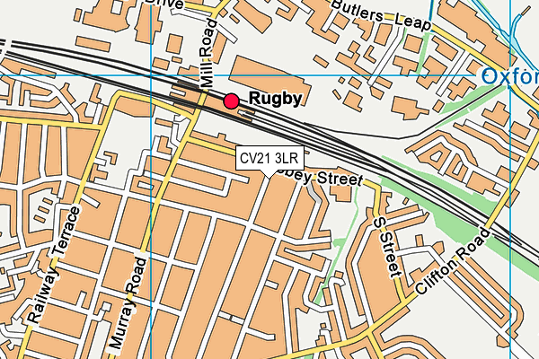 CV21 3LR map - OS VectorMap District (Ordnance Survey)