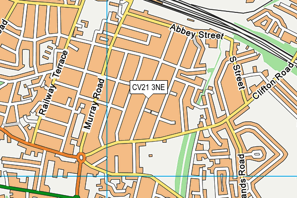 CV21 3NE map - OS VectorMap District (Ordnance Survey)