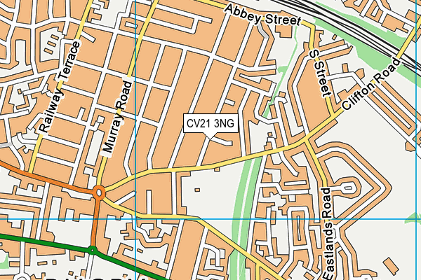 CV21 3NG map - OS VectorMap District (Ordnance Survey)