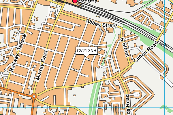 CV21 3NH map - OS VectorMap District (Ordnance Survey)