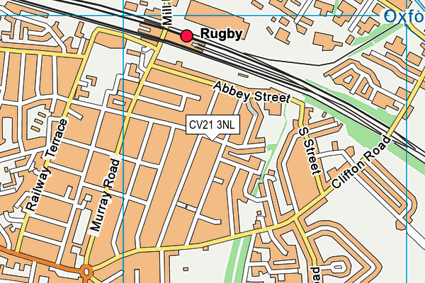 CV21 3NL map - OS VectorMap District (Ordnance Survey)