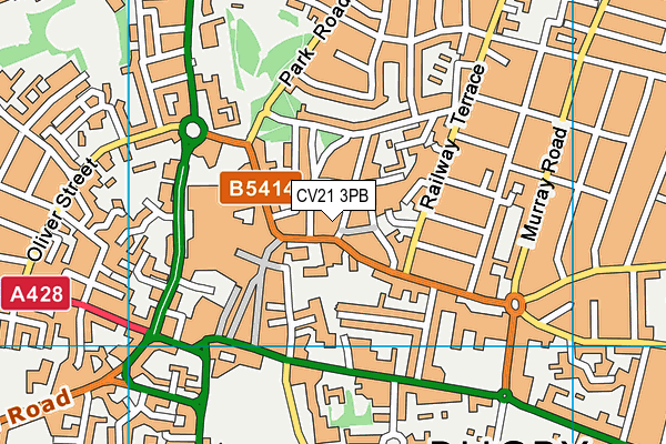 CV21 3PB map - OS VectorMap District (Ordnance Survey)