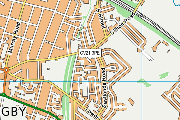 CV21 3PE map - OS VectorMap District (Ordnance Survey)