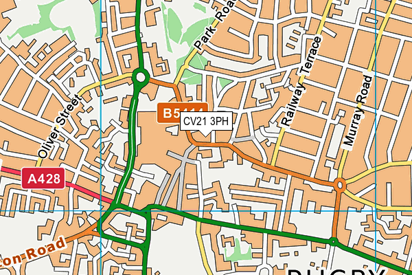 CV21 3PH map - OS VectorMap District (Ordnance Survey)