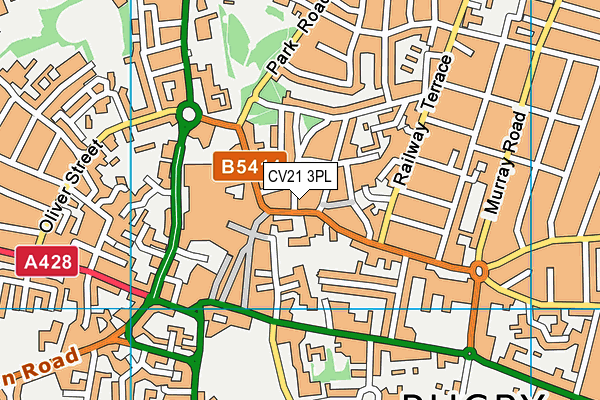 CV21 3PL map - OS VectorMap District (Ordnance Survey)