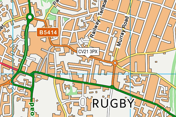 CV21 3PX map - OS VectorMap District (Ordnance Survey)