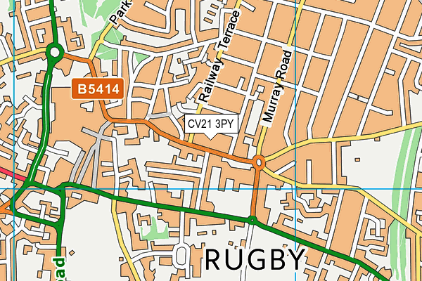 CV21 3PY map - OS VectorMap District (Ordnance Survey)