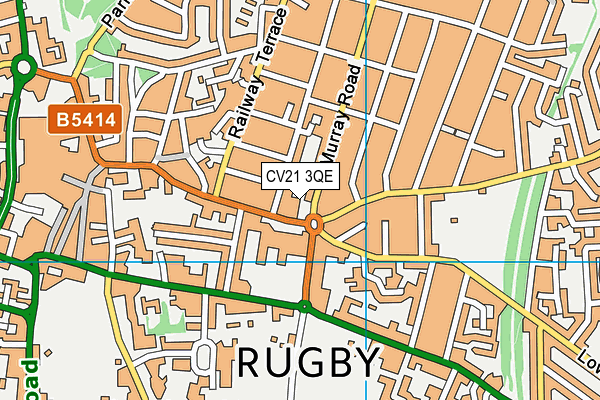 CV21 3QE map - OS VectorMap District (Ordnance Survey)