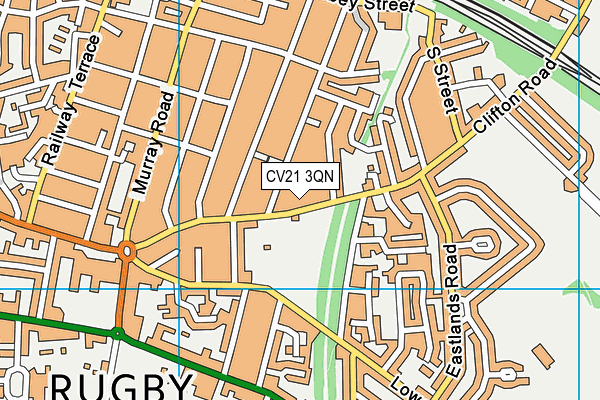 CV21 3QN map - OS VectorMap District (Ordnance Survey)