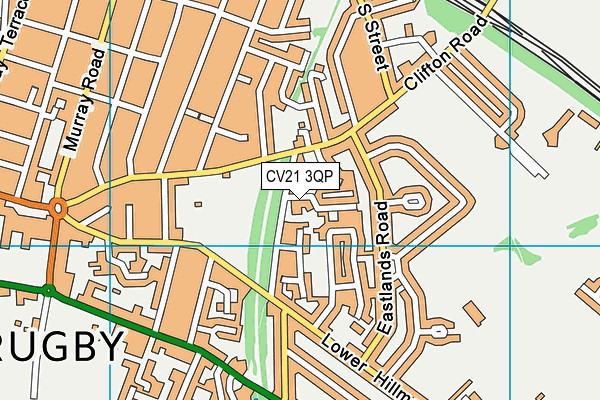 CV21 3QP map - OS VectorMap District (Ordnance Survey)