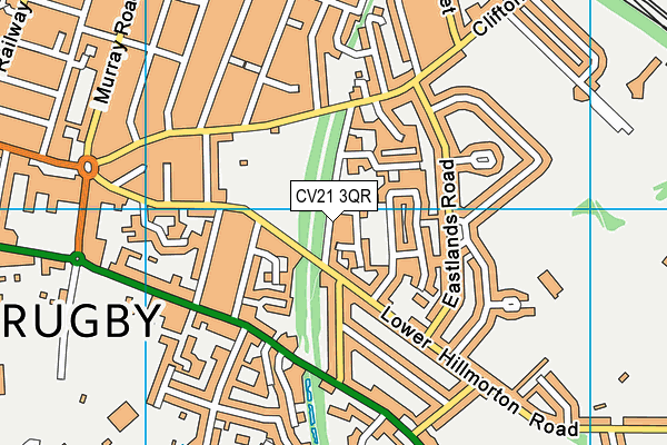 CV21 3QR map - OS VectorMap District (Ordnance Survey)