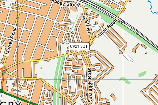 CV21 3QT map - OS VectorMap District (Ordnance Survey)