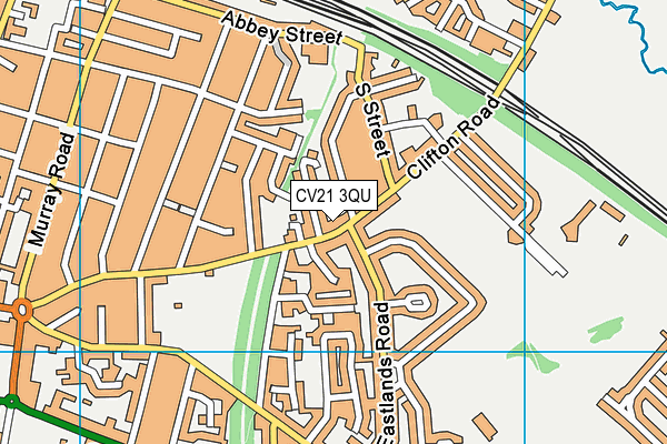 CV21 3QU map - OS VectorMap District (Ordnance Survey)