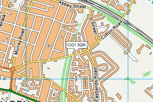 CV21 3QW map - OS VectorMap District (Ordnance Survey)