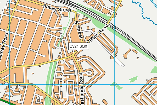 CV21 3QX map - OS VectorMap District (Ordnance Survey)