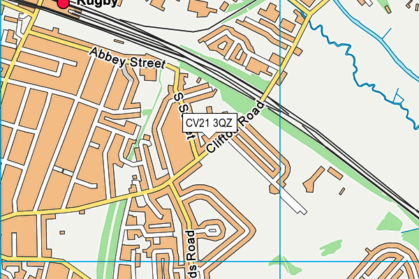 CV21 3QZ map - OS VectorMap District (Ordnance Survey)