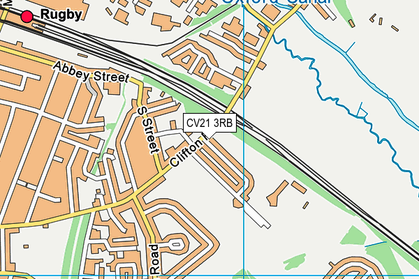 CV21 3RB map - OS VectorMap District (Ordnance Survey)