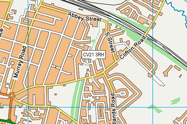 CV21 3RH map - OS VectorMap District (Ordnance Survey)