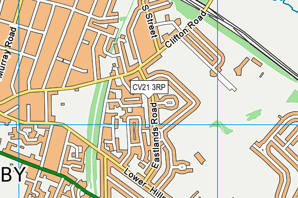 CV21 3RP map - OS VectorMap District (Ordnance Survey)