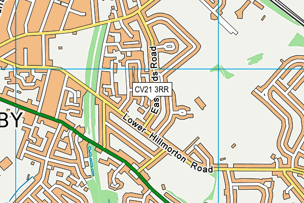 CV21 3RR map - OS VectorMap District (Ordnance Survey)