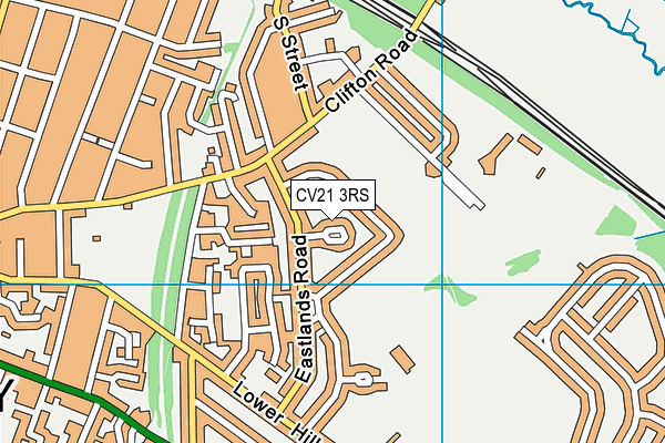 CV21 3RS map - OS VectorMap District (Ordnance Survey)