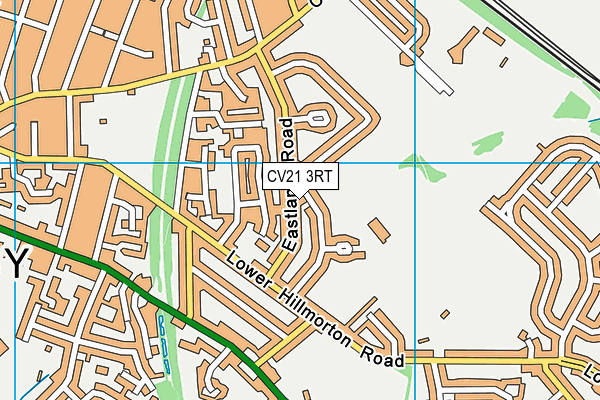 CV21 3RT map - OS VectorMap District (Ordnance Survey)