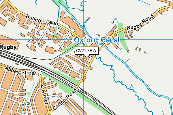 CV21 3RW map - OS VectorMap District (Ordnance Survey)