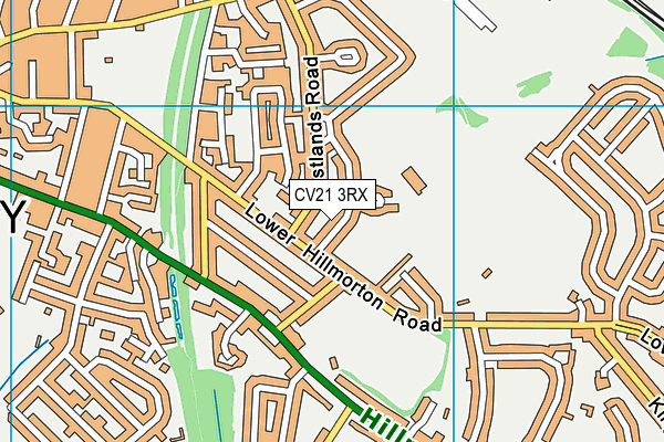 CV21 3RX map - OS VectorMap District (Ordnance Survey)