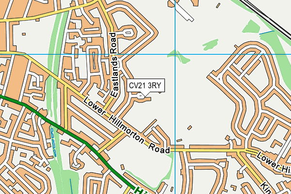 Eastlands Primary School map (CV21 3RY) - OS VectorMap District (Ordnance Survey)