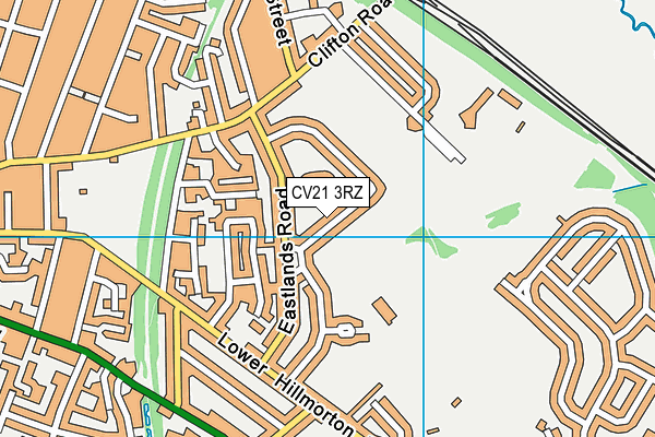 CV21 3RZ map - OS VectorMap District (Ordnance Survey)