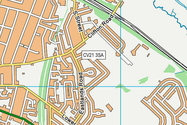 CV21 3SA map - OS VectorMap District (Ordnance Survey)