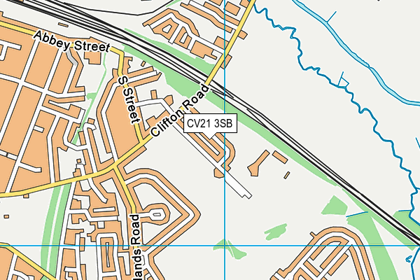 CV21 3SB map - OS VectorMap District (Ordnance Survey)