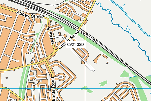 CV21 3SD map - OS VectorMap District (Ordnance Survey)
