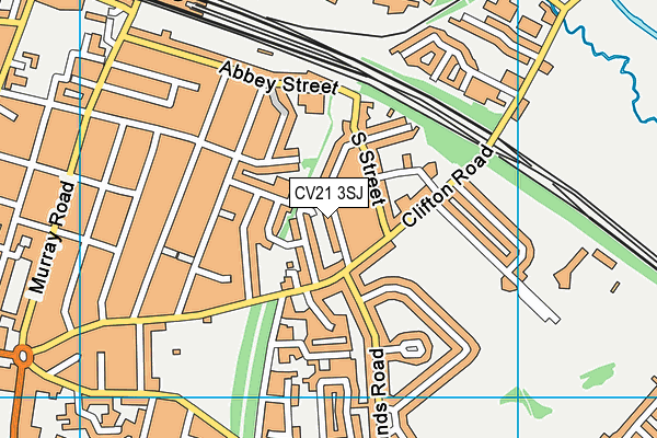 CV21 3SJ map - OS VectorMap District (Ordnance Survey)