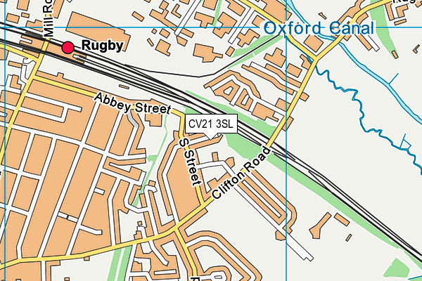 CV21 3SL map - OS VectorMap District (Ordnance Survey)